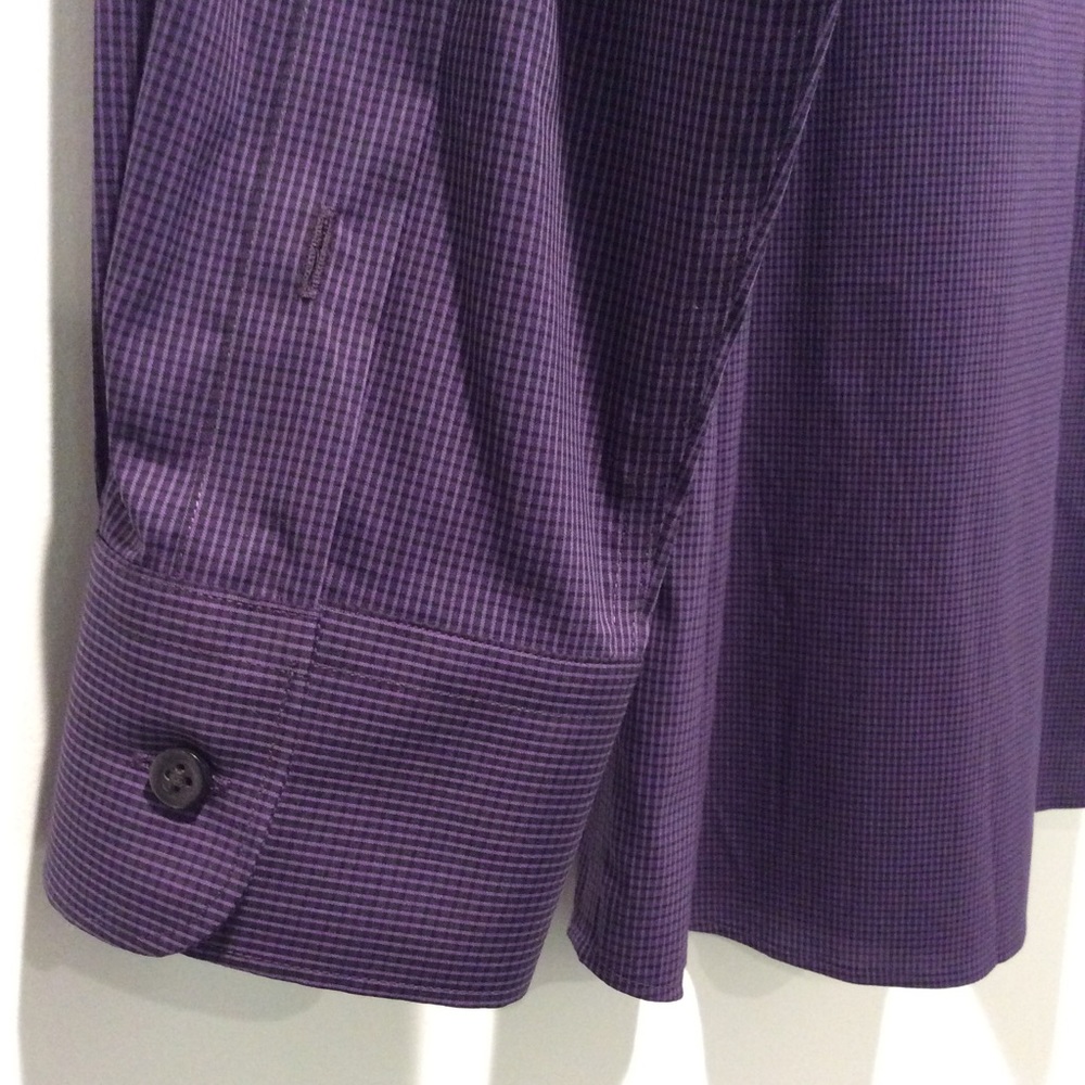 Murano Performance Plum Button Down Shirt 16.5/33 - image 6